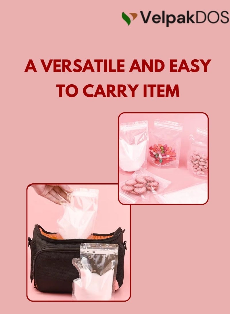 فيلباكدوس أكياس تخزين حليب الأم، 60 كيسًا، سعة 250 مل، أكياس تجميد حليب الأم، مانعة للتسرب، مزودة بسحاب مزدوج، خالية من مادة BPA، معقمة مسبقًا، أكياس تخزين حليب الأم للاستخدام مرة واحدة، أكياس قائمة لشفط حليب الأم، مستلزمات تغذية الأطفال حديثي الولادة - Image 5